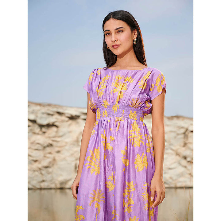 House of Soi Purple Chilies Printed Jumpsuit