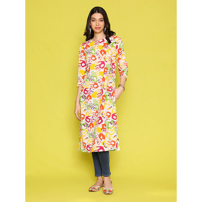 House of Chikankari Rang Barse Cotton Printed Women's Long Kurta
