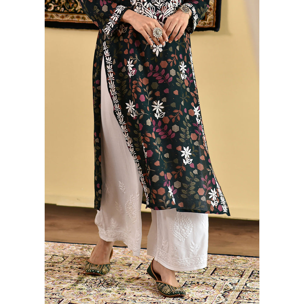 House of Chikankari Aisha Chikankari Rayon Palazzo