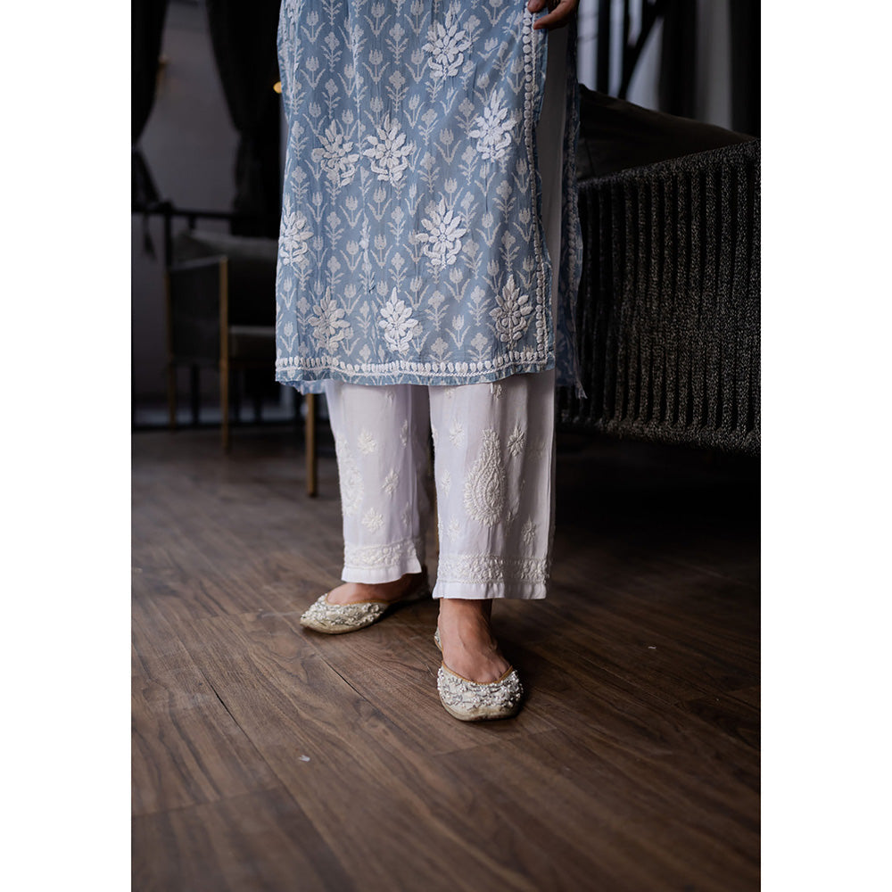 House of Chikankari Aisha Chikankari Rayon Palazzo