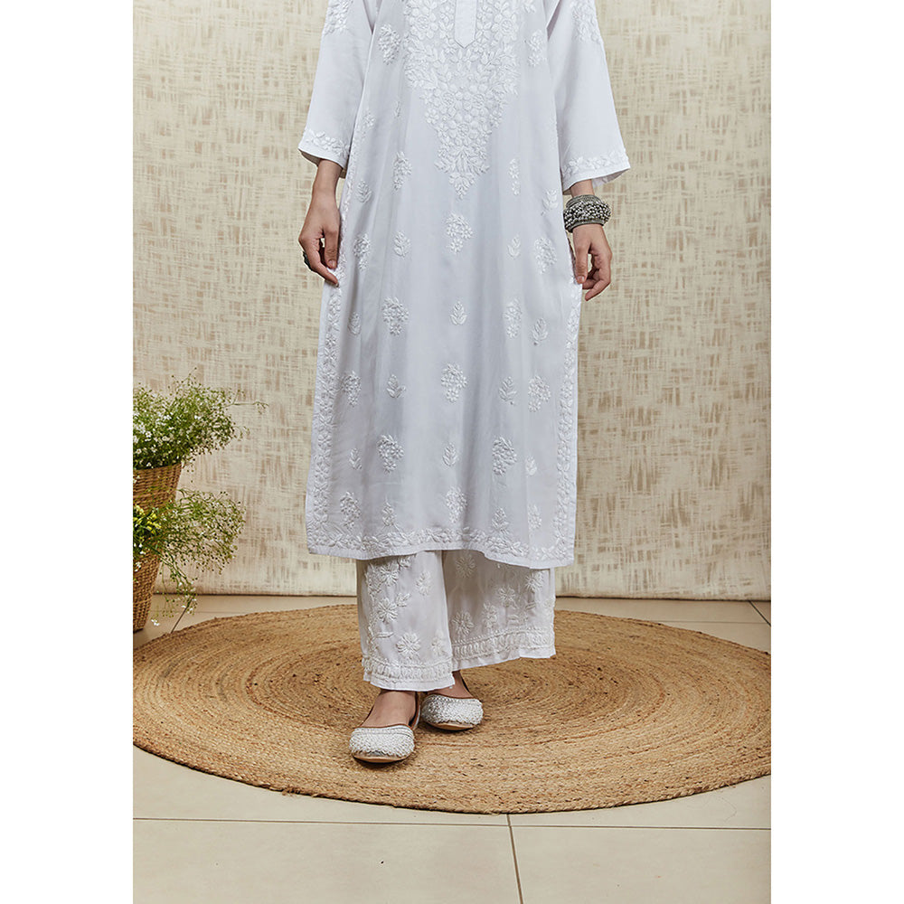 House of Chikankari Aisha Chikankari Rayon Palazzo