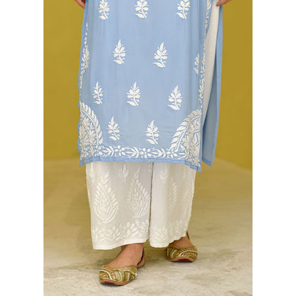 House of Chikankari Imani Chikankari Rayon Palazzo