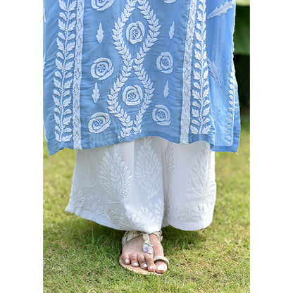 House of Chikankari Imani Chikankari Rayon Palazzo