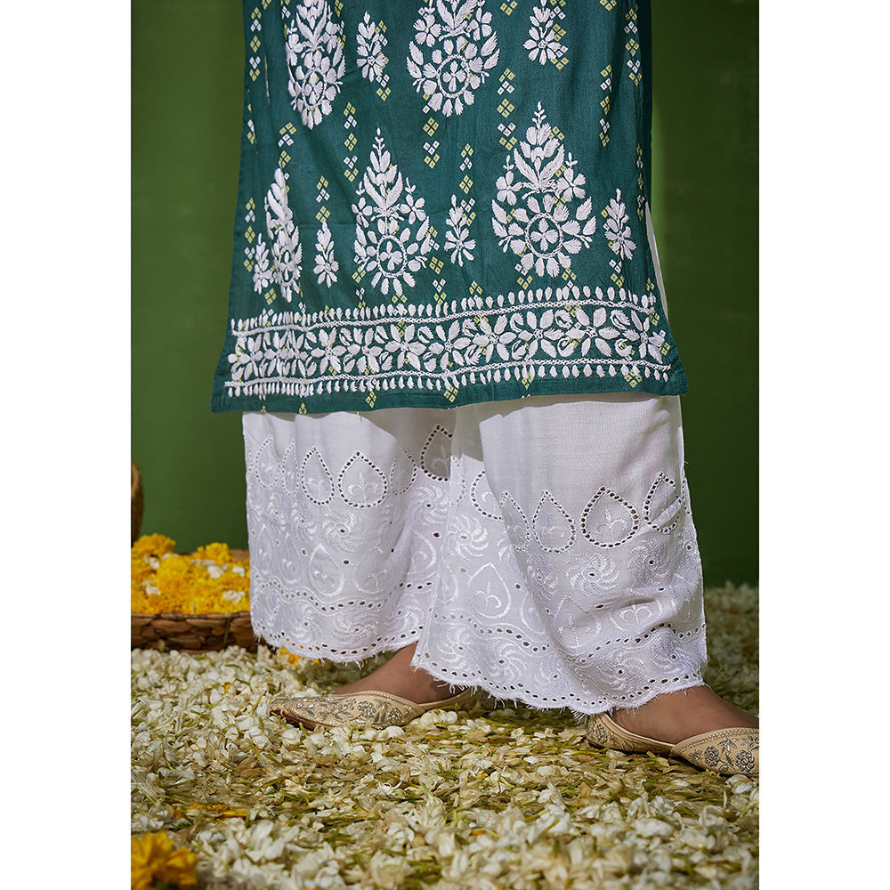House of Chikankari Mumina Chikankari Rayon Palazzo