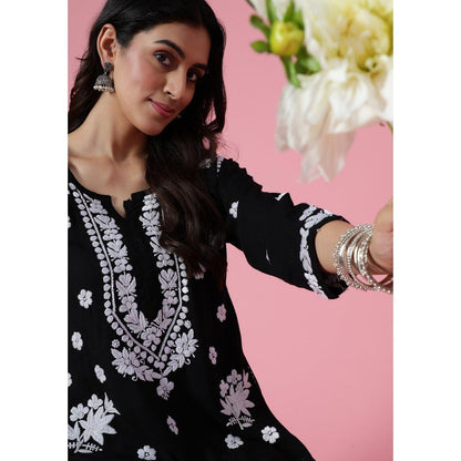 Chikankari Woven Kurta Set