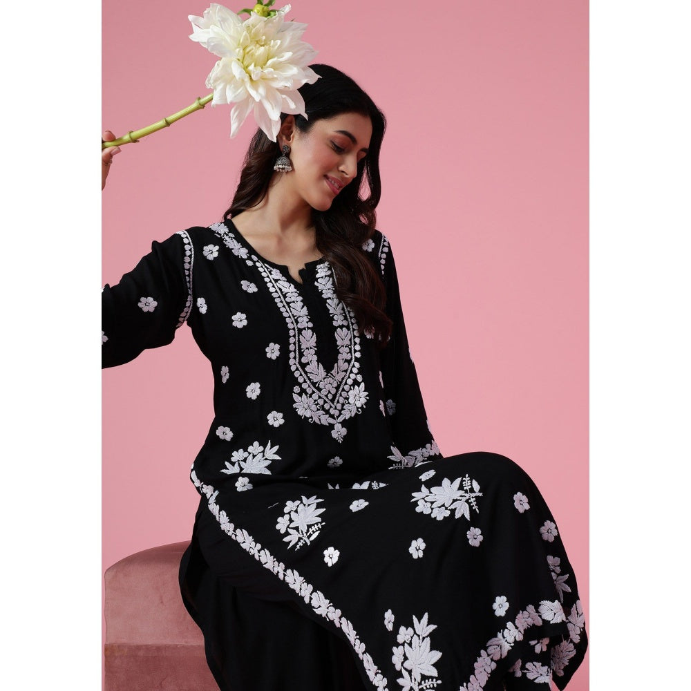 Chikankari Woven Kurta Set