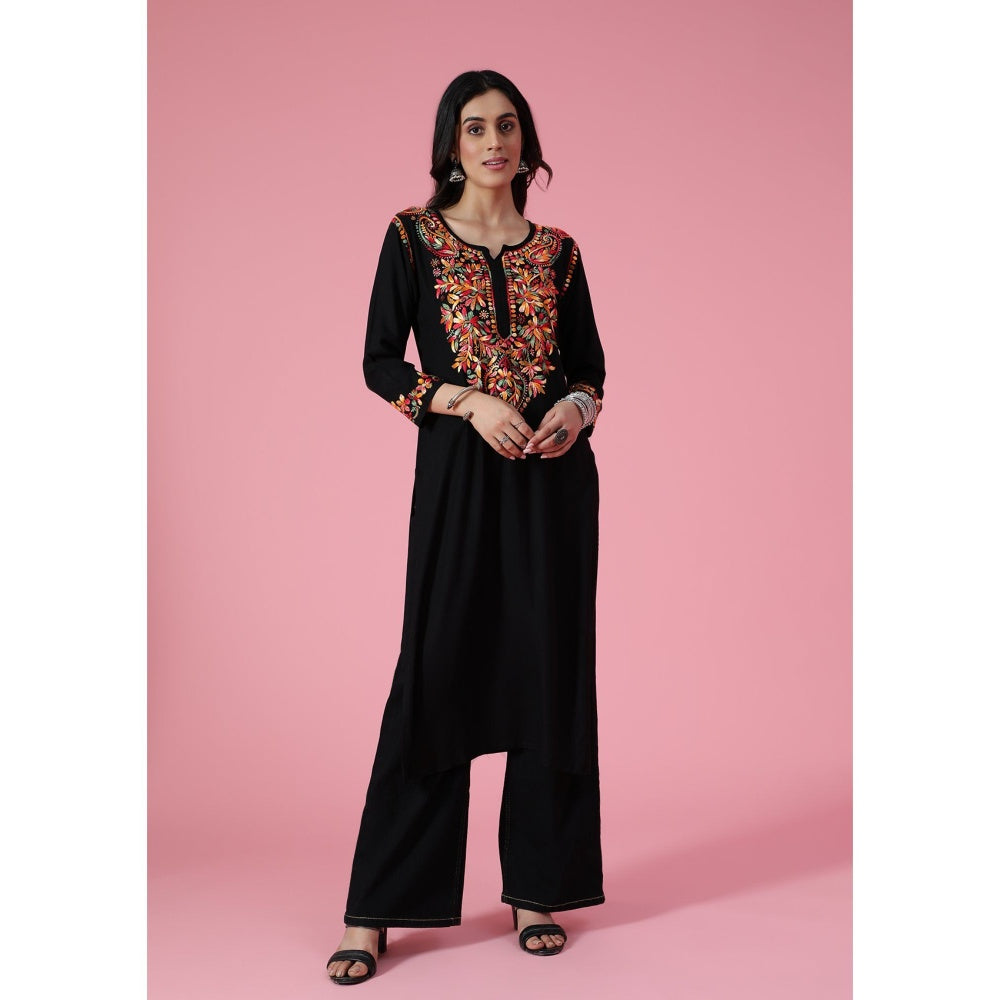 Chikankari Woven Long Kurta