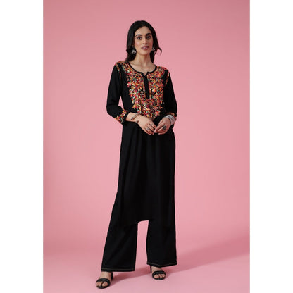 Chikankari Woven Long Kurta