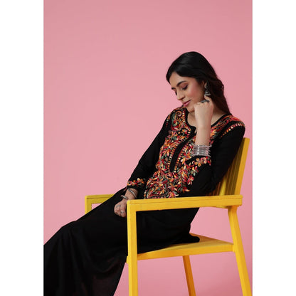 Chikankari Woven Long Kurta