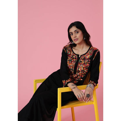 Chikankari Woven Long Kurta