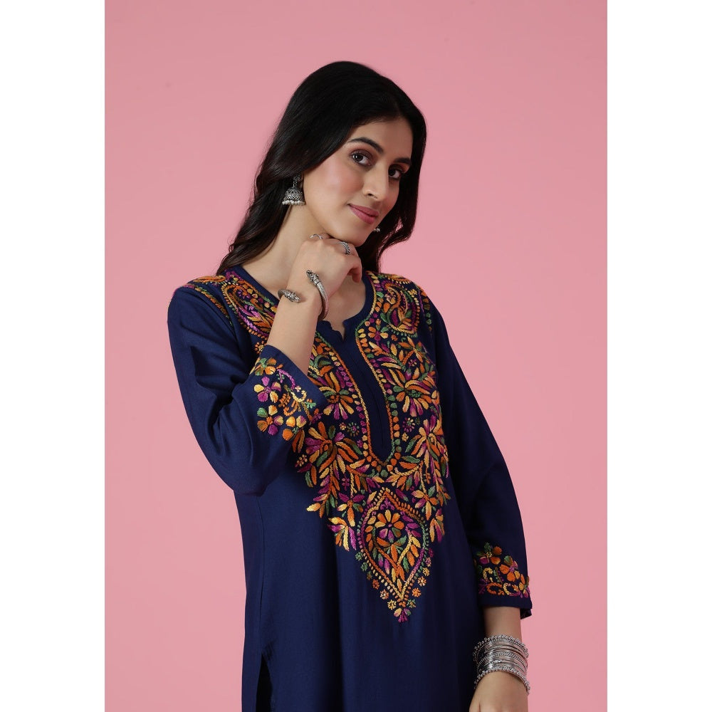 Chikankari Woven Long Kurta