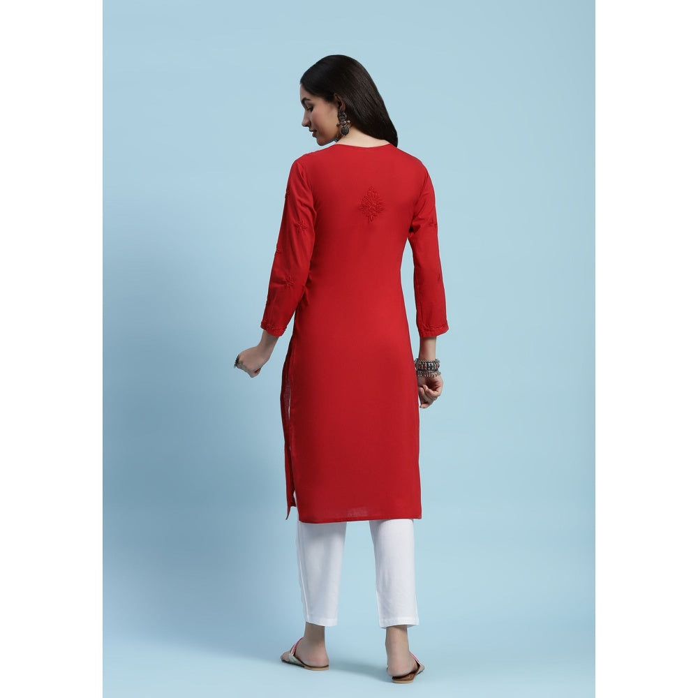 Chikankari Woven Long Kurta