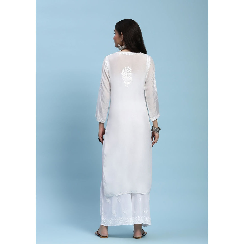 Chikankari Woven Long Kurta