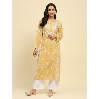Chikankari Printed Long Kurta