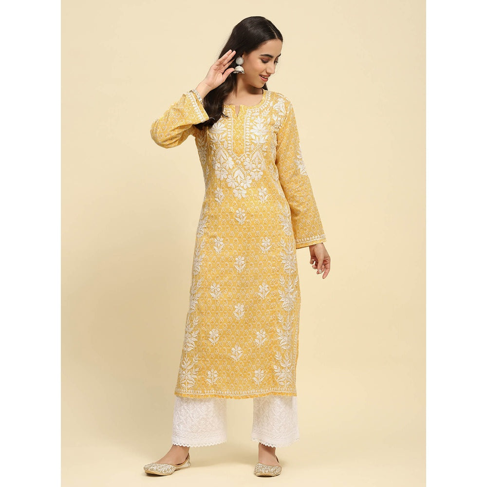 Chikankari Printed Long Kurta