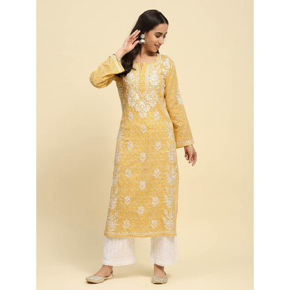 Chikankari Printed Long Kurta