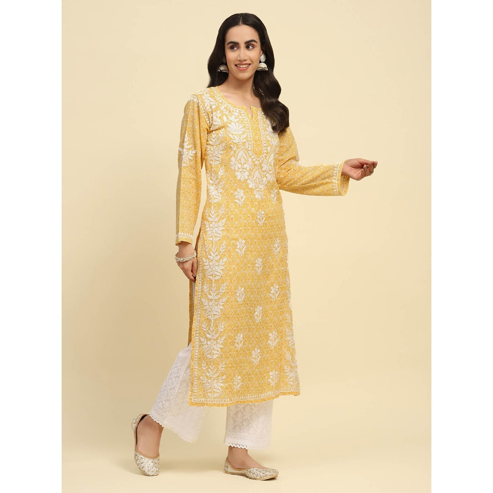 Chikankari Printed Long Kurta