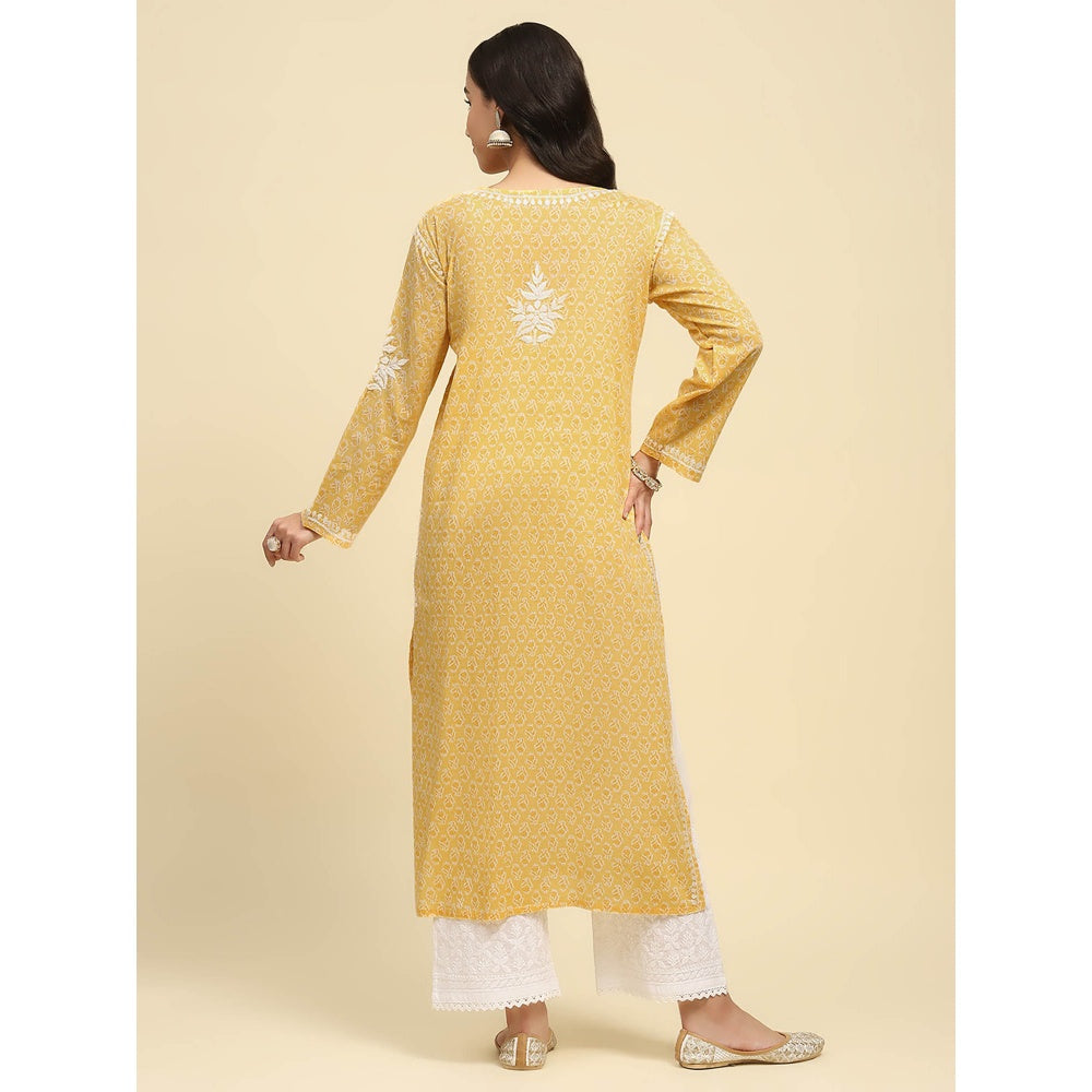 Chikankari Printed Long Kurta