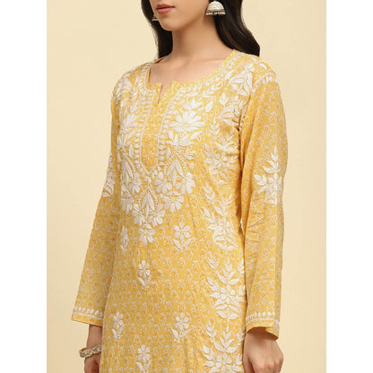 Chikankari Printed Long Kurta