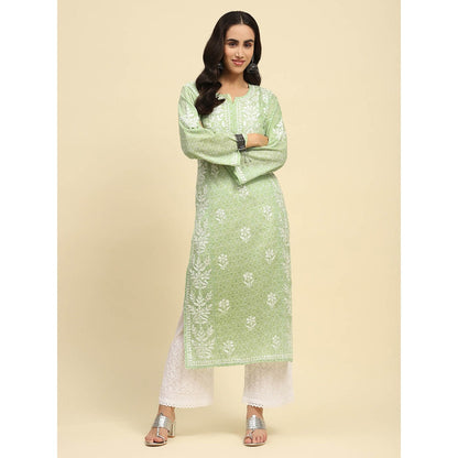 Chikankari Printed Long Kurta