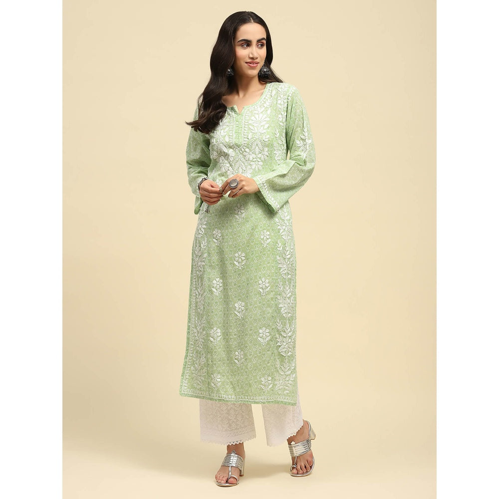 Chikankari Printed Long Kurta