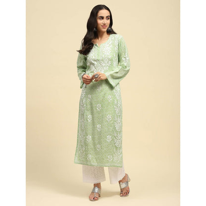 Chikankari Printed Long Kurta