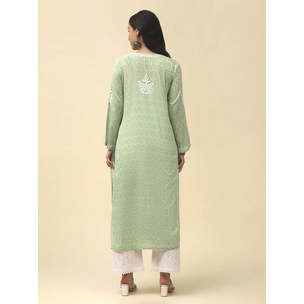 Chikankari Printed Long Kurta