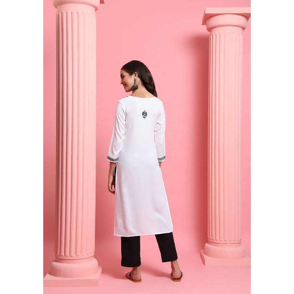 Chikankari Woven Long Kurta