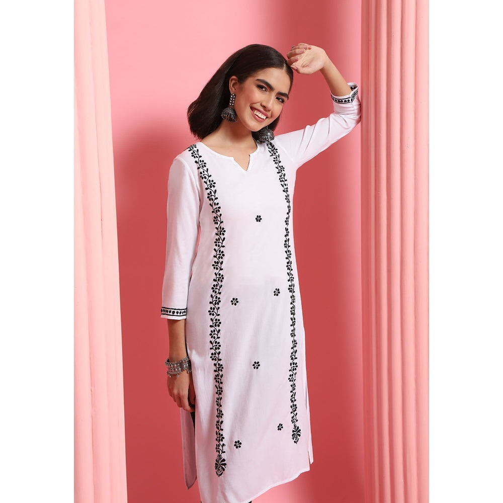 Chikankari Woven Long Kurta