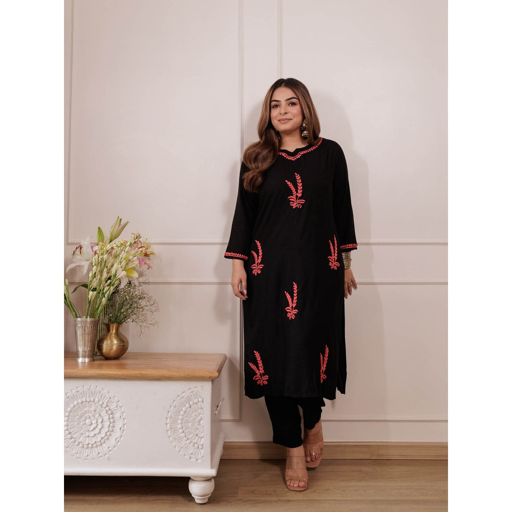 Chikankari Woven Long Kurta