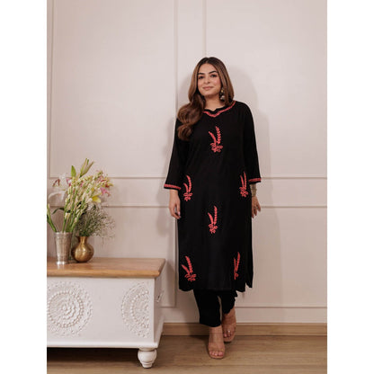 Chikankari Woven Long Kurta