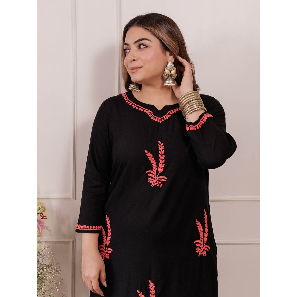 Chikankari Woven Long Kurta