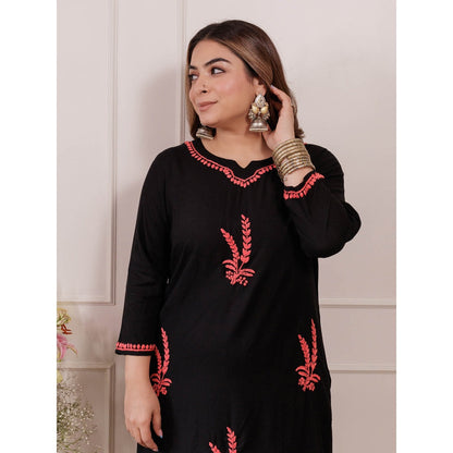 Chikankari Woven Long Kurta