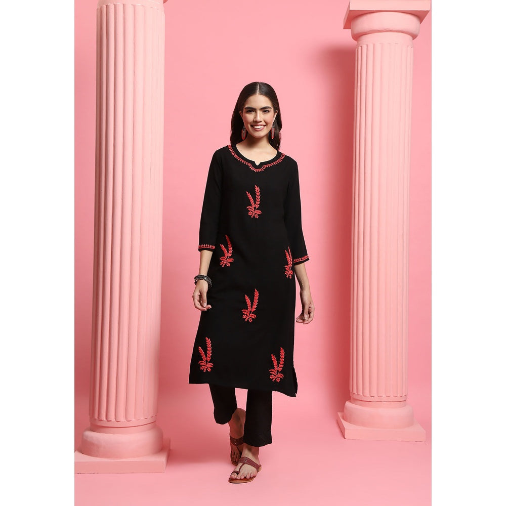 Chikankari Woven Long Kurta