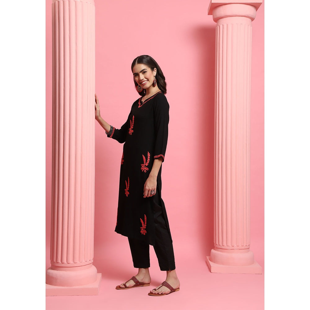 Chikankari Woven Long Kurta