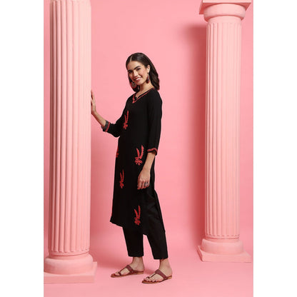 Chikankari Woven Long Kurta