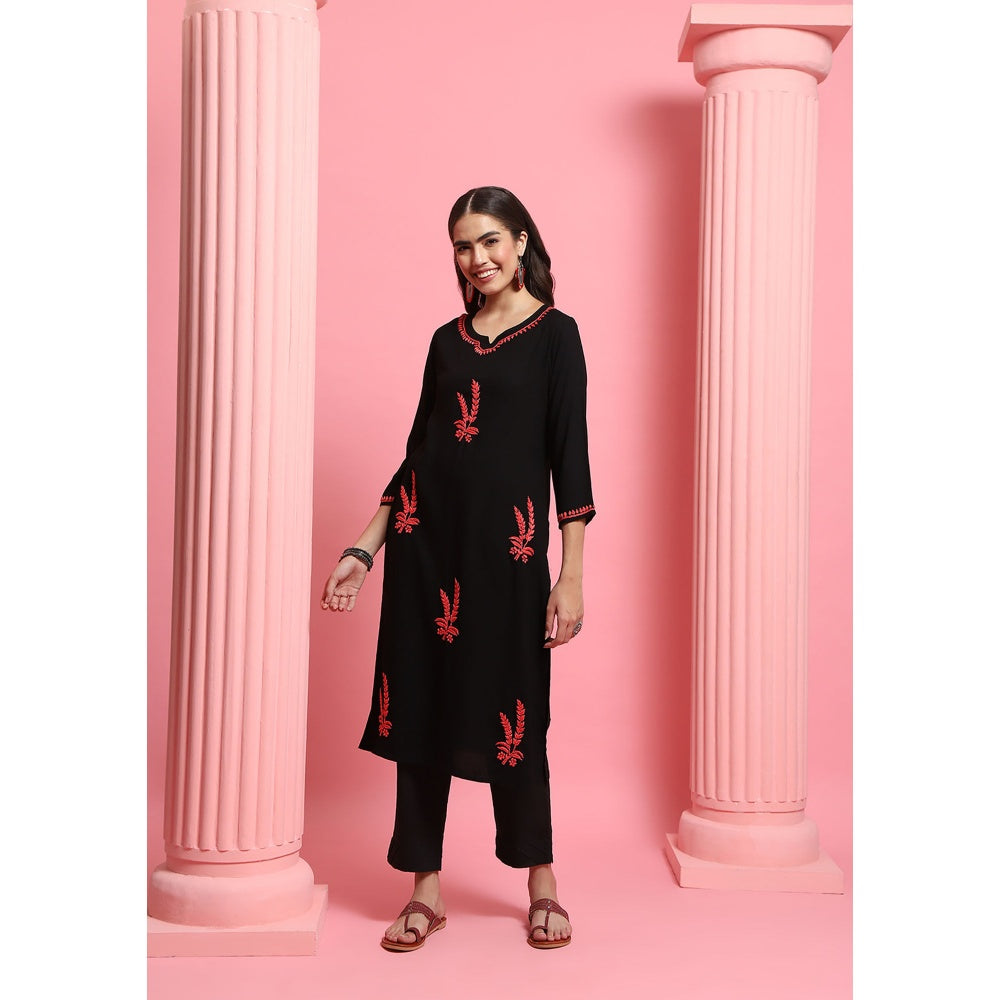 Chikankari Woven Long Kurta
