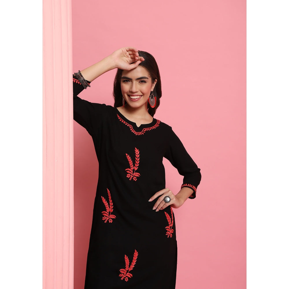 Chikankari Woven Long Kurta