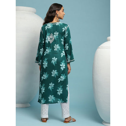 Chikankari Printed Long Kurta
