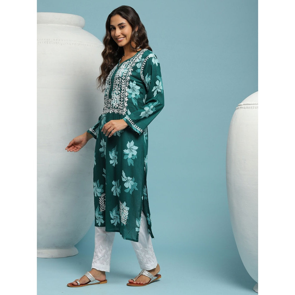 Chikankari Printed Long Kurta