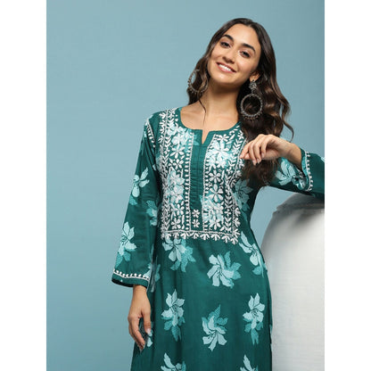 Chikankari Printed Long Kurta