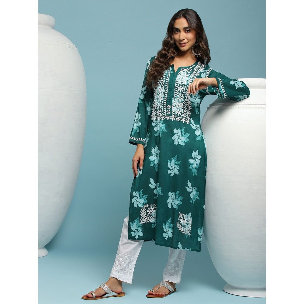 Chikankari Printed Long Kurta