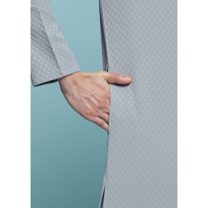 Solid Woven Long Kurta