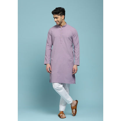 Solid Woven Long Kurta