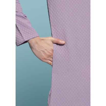 Solid Woven Long Kurta