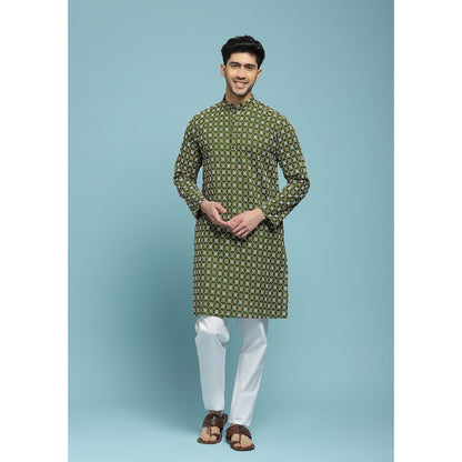 Embroidered Woven Long Kurta