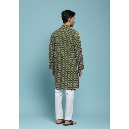 Embroidered Woven Long Kurta