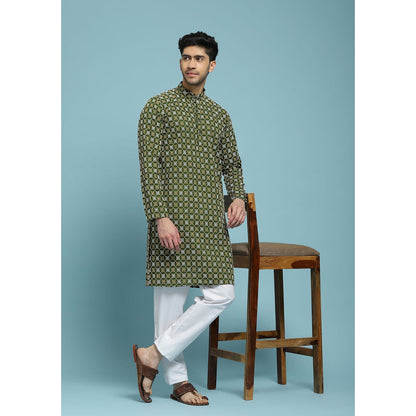 Embroidered Woven Long Kurta