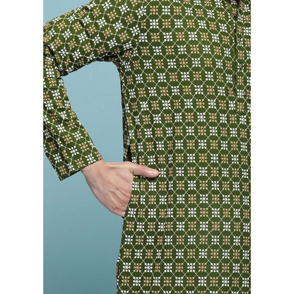 Embroidered Woven Long Kurta