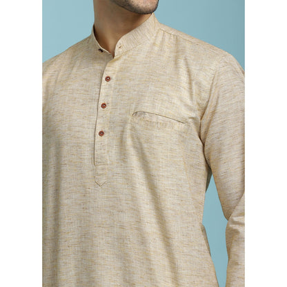 Solid Woven Short Kurta
